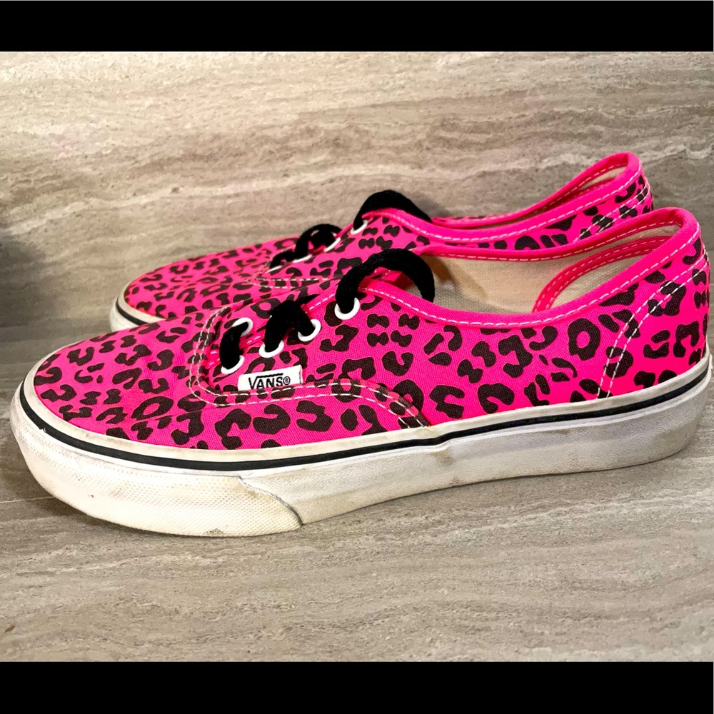 Vans KIDS Hot Pink Cheetah Print Sz 3.5